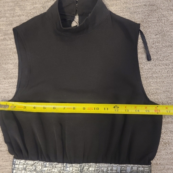 Black Silver Sleeveless Dress UK Size 8 Disco AX Paris - Picture 8 of 10
